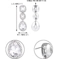 thumbnail image 4 of Cristal Austríaco Elegante Boda Oval Lágrima Aretes Perforado Colgantes para Mujer, 4 of 4