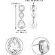 thumbnail image 4 of Cristal Austríaco Elegante Boda Oval Lágrima Aretes Perforado Colgantes para Mujer, 4 of 4