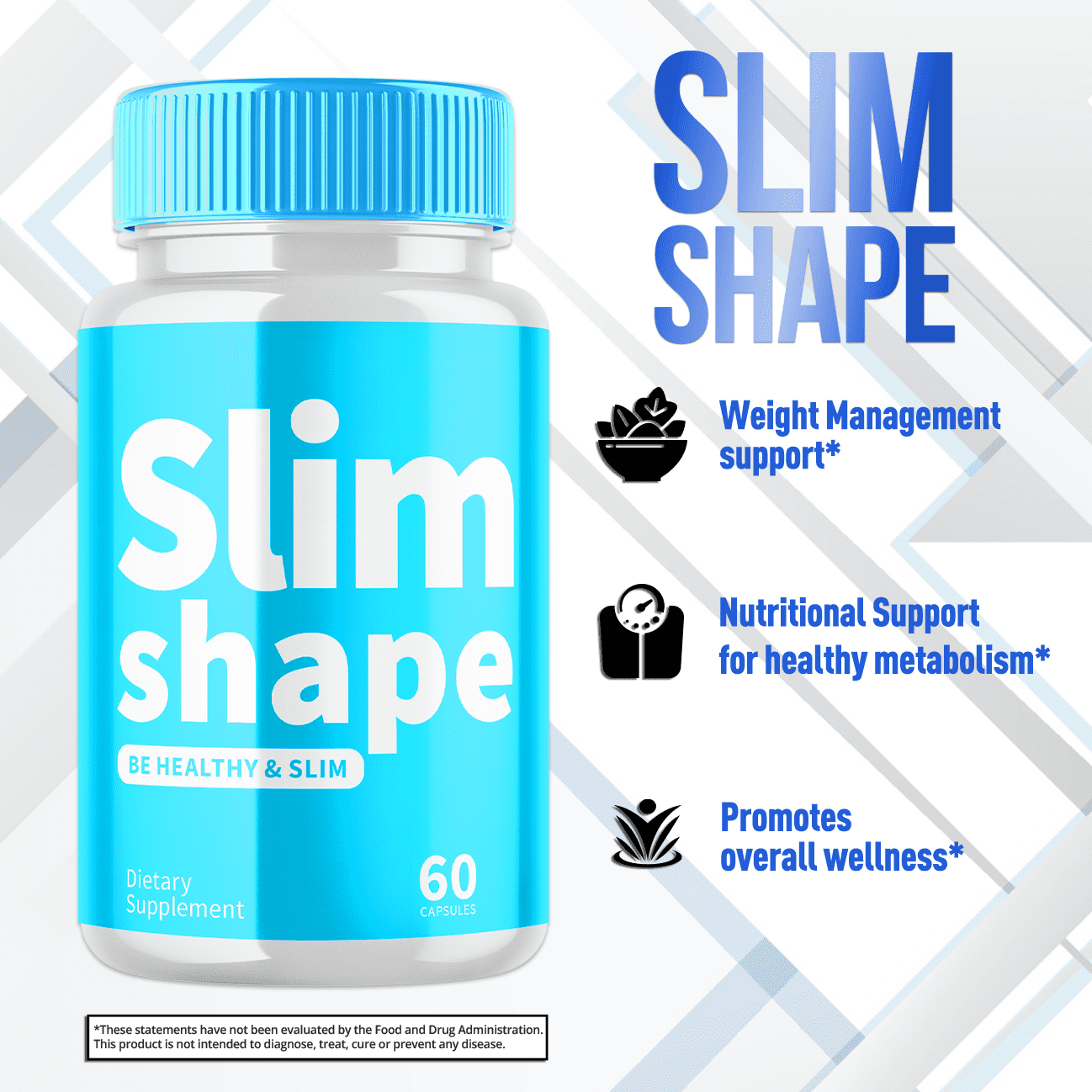 Slim Shape Advanced Formula Pills Supporting Energy and Fitness 180 Capsules