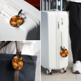 thumbnail image 6 of Thanksgiving Pumpkin Pie 2pcs PU Leather Round Bag Tags Suitcase Handbag Tags with Privacy Cover and Name ID Tag for Travel Luggage, Handbags, Backpacks, School Bags, 6 of 6