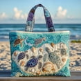 thumbnail image 2 of DefiDgd Ocean Style Canvas Tote Bag,Women's Trendy Beach-themed Handbag,Large Capacity Shoulder Bag for Daily Use Beach Shopping Casual Outings(B), 2 of 7