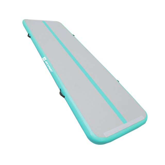 AKSPORT P10 Series Air Mat Tumble Track 10' Inflatable Gym Mat, Mint Green