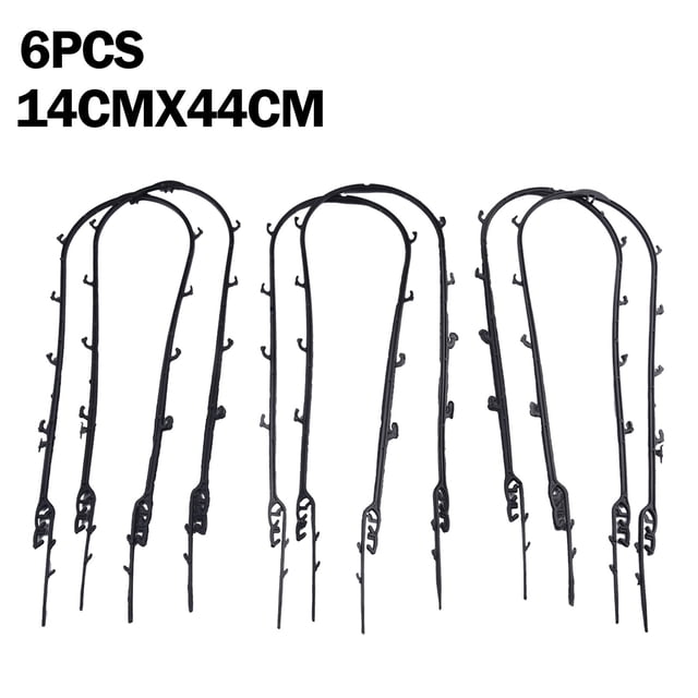 6PCS Plant Climbing Frame Garden Trellis Plastic Durable Tomatoes Natural U-Hoop