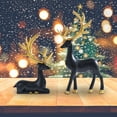 thumbnail image 4 of Lilixerw 2 PCS Christmas Reindeer Figurines,Resin Sitting and Standing Deer Statues for Christmas Party Ornament,Modern Home Decor for Living Room,Office Desktop, 4 of 5