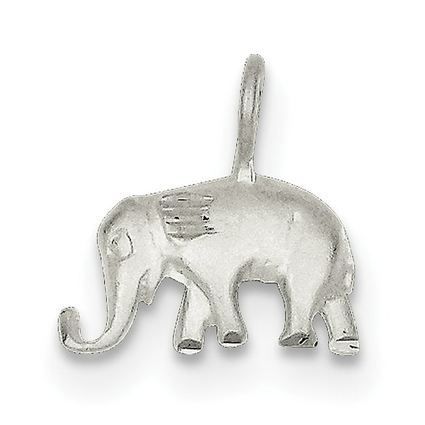 Pendentif en Forme d'Éléphant en Argent Sterling 925