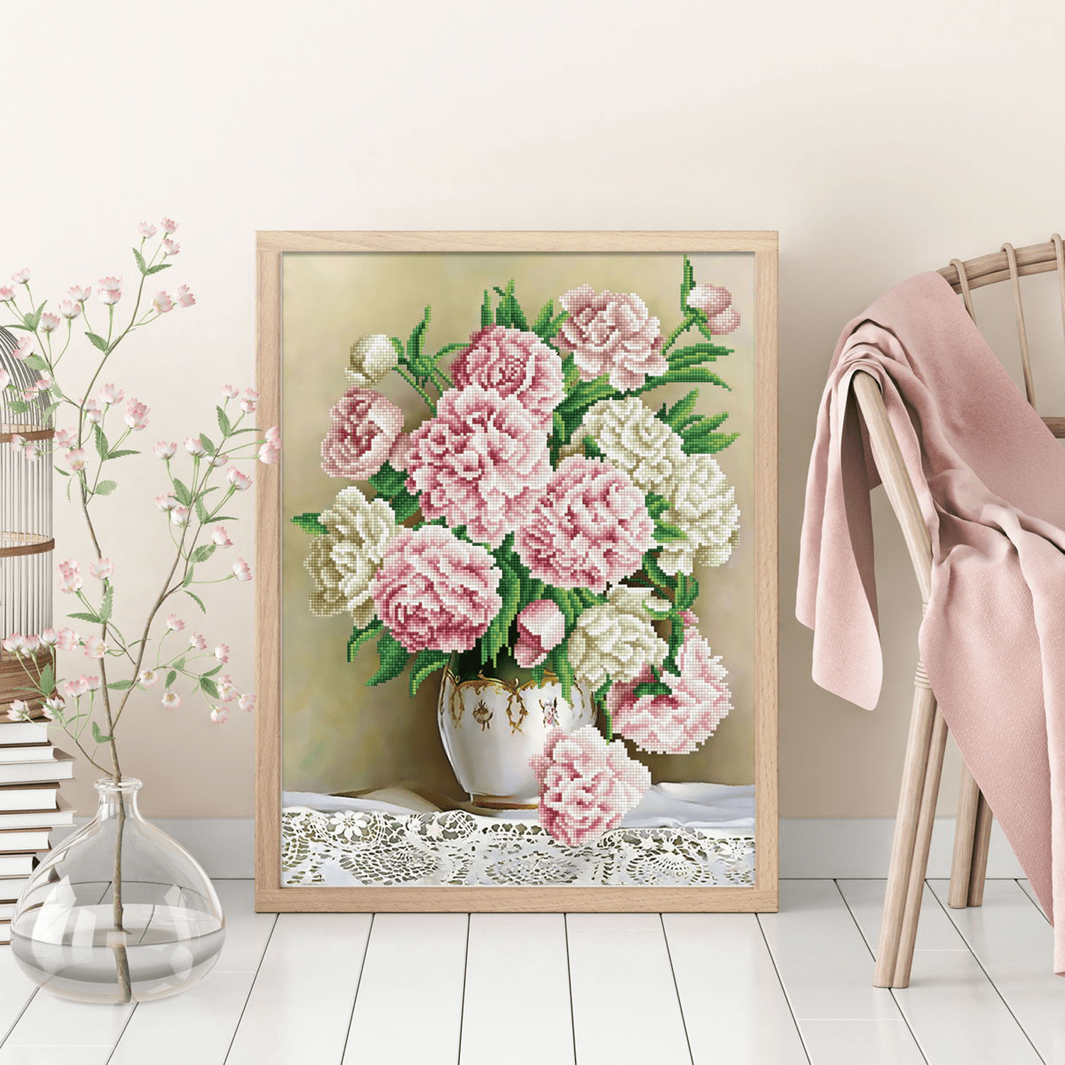 Diamond Dotz Carnation Bouquet Diamond Painting Kits for Adults - Diamond Art Kits a Relaxing Creative Craft Kit with Dotz Gems 23.6x17.7