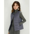 thumbnail image 3 of Wenseny Women’s Quilted Down Puffer Vest Warm Button Outerwear Padded Coat Dark Blue M, 3 of 7