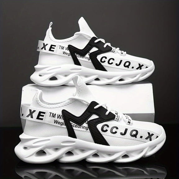 [Men's Lightweight Running Shoes] Lightweight Breathable Men's Running Shoes | Low-Top Fabric Upper, EVA Cushioned Sole | All-Season Comfort, Sneakers, Sleek Design, Comfortable Fit, Laceup Sneakers