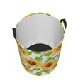 thumbnail image 3 of PAYOHTO Foldable Laundry Room Hamper Bucket Waterproof Bathroom Basket for College Student Living Room Storage Pillows Blankets Sunflower Patternhand Painted, 3 of 8