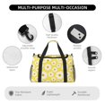 thumbnail image 4 of Disketp Daisies Flowers Bolsa de Viaje Tipo Duffle, Bolso de Mano para Fin de Semana para Mujer, Bolsa de Gimnasio Ligera para Hombre, Esencial para Viajes, 4 of 7