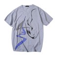 thumbnail image 3 of Camiseta moda Sunnimix Cuello en V Manga Corta Gray M, 3 of 8