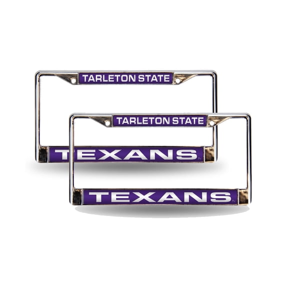Tarleton State Texans Chrome Metal Laser License Plate Frame - Set of 2 Frames