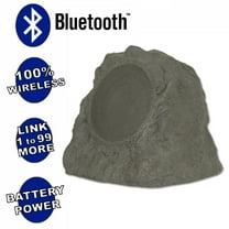 Theater Solutions B43GR Fully Wireless 60 Watt Rechargeable Battery Bluetooth Rock Speaker Slate Grey Link Up To 99 Speakers Wirelessly