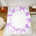 thumbnail image 5 of Feelyou Cartoon Bowknot Cherry Twin Sheet Sets, Kawaii Princess Bedding, 3 Pieces, 5 of 7