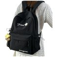 thumbnail image 3 of Floral Embroidery Backpack 17 In Large Capacity Nylon Lightweight Daypack, Multi-Pocket Casual Rucksack for Campus,, 3 of 7