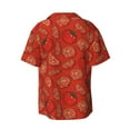 thumbnail image 2 of Wukai Tomatoes Men's Casual Short-Sleeve Button Down Shirt - Lightweight Summer Dress Shirt for Daily Wear-XX-Large, 2 of 7