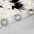 thumbnail image 4 of Manfei Ink Red Sun Crane Black Out Curtains for Home, Wetland Curtains Pack of 2 (42x63 Each) for Office, Black Red White, 4 of 6
