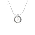 thumbnail image 2 of Delight Jewelry Silvertone Mini Smooth Heart Silvertone Grandmother Ring Charm Necklace, 18", 2 of 4