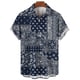 thumbnail image 3 of Camisa hawaiana vintage con estampado de tótem 3D para hombre, camisetas informales de verano de manga corta, ropa de calle, camisas holgadas con solapa de gran tamaño, 3 of 5