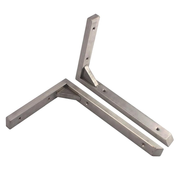 2Pcs Solid Stainless Steel Shelf Bracket 90 Degree Wall Mount Bracket 6'' 6 inch