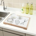 thumbnail image 2 of Unique Bargains Diatomaceous Stone Dish Drying Mat with Dish Drying Rack Marbled, 2 of 6