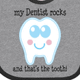 thumbnail image 4 of Inktastic Dentist Rocks Tooth Boys or Girls Baby Bib, 4 of 4