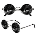 thumbnail image 1 of Gafas de sol CGID E01 con lente negra polarizada con borde metálico plateado, 1 of 7