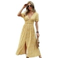thumbnail image 7 of Summer Dresses for Women Maxi Dress V-Neck Boho Casual Vacation Sexy Maxi Skirt, 7 of 7