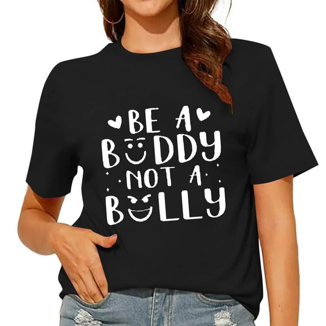 Tops de Ajuste Suelto para las Mujeres Blusas Impresas Pullover de Manga Corta, Cuello Redondo Top de Poliéster Casual