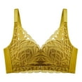 thumbnail image 2 of Sakmal Womens Bras Under $10 Lace Push Up Wireless Sexy T-Shirt Yellow Bra for Ladies, 2 of 7