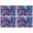 Blue Pioneer Flower-1, variant on Blue Pioneer Flower Striped Pattern Summer Placemats Table Placemats Set Of 4-Linen Kitchen Washable Placemats Table Mats 11.8"x17.7" Non-Slip Heat Resistant