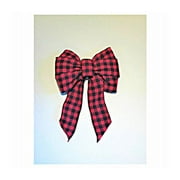 Angle View: New Holiday Trims 6212 Bow Buffalo Plaid Deluxe 7 Lp (Case of 12),1 Each