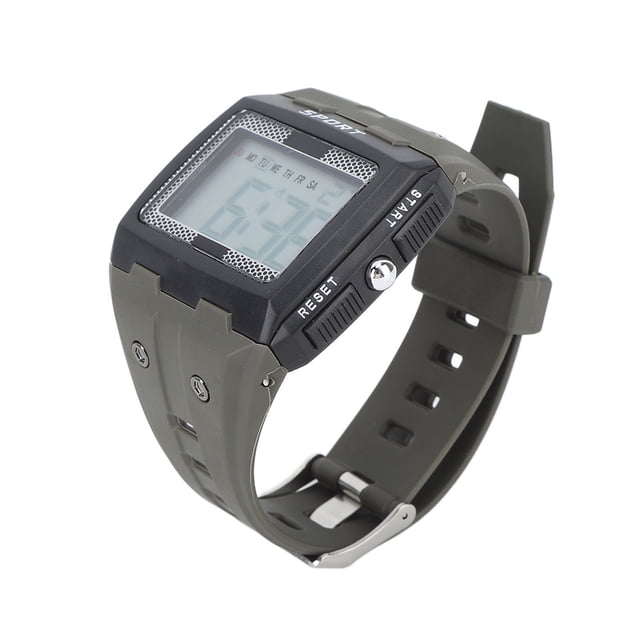 Reloj Cronógrafo Deportivo Para Hombre, Repespatch Digital Con Alarma De Luz Nocturna WR50M Impermeable Para La Escalada Para Acampar Al Aire