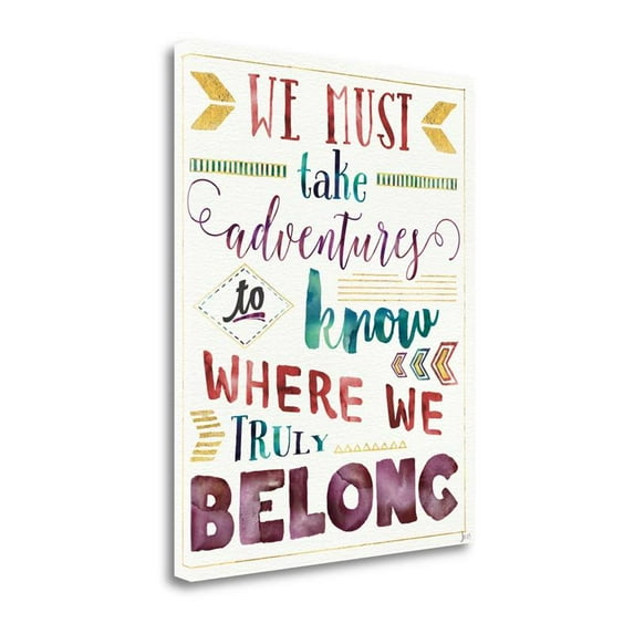23" x 28" Lost In Words II By Jess Aiken - Print on Canvas Fabric Multi-Color