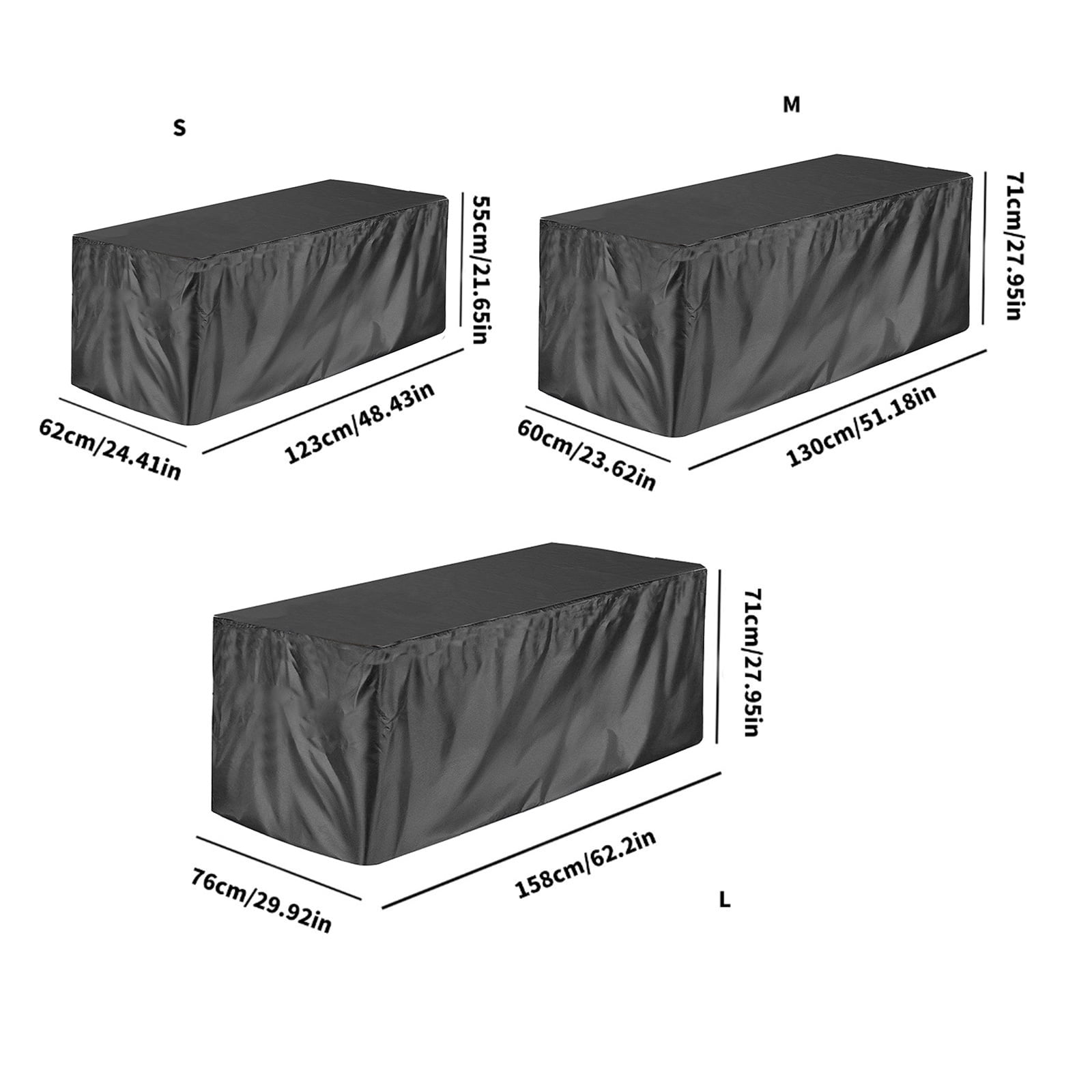 Outdoor Patio Garden Covers Furniture Waterproofed Covers Large Deck Boxes Covers for Outdoor Storage and Garden