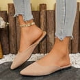 thumbnail image 6 of DIVVce Pointed Toe Mule Flats For Women Matte Faux Suede Backless Slip On Flat Mule Shoe Footwear, 6 of 7