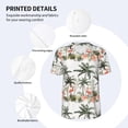 thumbnail image 5 of Fotbe Flamingo Palm Trees Baseball Jersey Shirt for Men and Women, Casual Short Sleeves Button Down T-Shirt-XX-Large, 5 of 9
