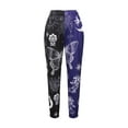 thumbnail image 2 of Qiylii Women's Boho Hippie Harem Pants High Smocked Waist Printed Patchwork Sweatpants Yoga 90S Goth Baggy Casual Trousers, 2 of 8