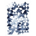 thumbnail image 2 of OnRei 15x18 White Modern Wood Framed Museum Art Print Titled - Blue Triangles, 2 of 4