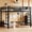 Black, variant on Bellemave Twin Loft Bed with Ladder and Guardrails, Metal Loft Bed Frame for Teens and Adults, Space-Saving Design, White