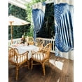 thumbnail image 5 of nqOlkjepod Outdoor Curtains for Patio Waterproof, Blue Yellow Ocean Outdoor Privacy Panels Grommet, Summer Coastal Stripe Fish Coral Blackout Outside Curtains for Porch/Cabana 54"x95", 1 Panel, 5 of 8