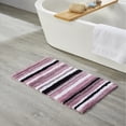 thumbnail image 5 of Better Trends 3 Piece Bathroom Rug Set 100% Polyester Soft Water Absorbent Non Slip Bath Mat Machine Washable Rug Griffie Collection - Purple, 5 of 8