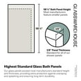 thumbnail image 4 of Glass Warehouse  58.25" x 30" Frameless Shower Bath Fixed Panel Satin Brass Satin, 4 of 5