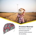 thumbnail image 1 of Turban Caps Multipurpose Pleated Supple to Touch Woman Accessories Sleep Hats Simple Design Breathable Polyester Women Hat Rose Pattern, 1 of 7