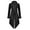 Black, variant on Mens Gothic Tailcoat Coat Retro Punk Tuxedo Slim Fit Jacket Halloween Elegant Gold Edge Detail