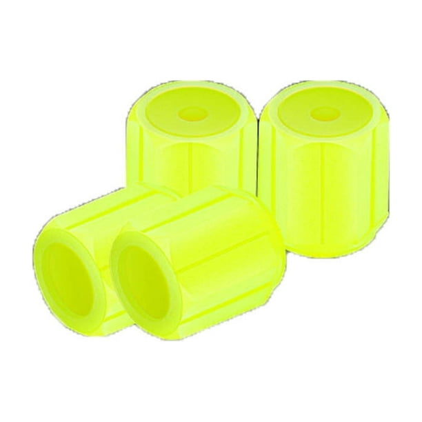 Juego de tapas de válvula de neumático que brillan en la oscuridad | Cubiertas nocturnas luminosas para coches, camiones, motocicletas | ABS fluorescente impermeable | Fácil de instalar, no se