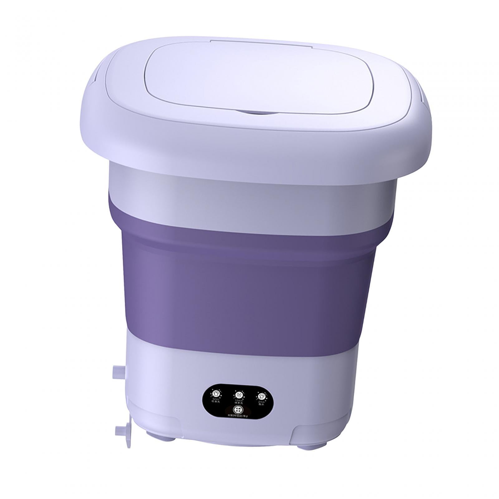 Foldable Mini Washing Machine Collapsible Washing Machine 9L Portable Washing Machine for Small Items Apartment Laundry Dorm Violet