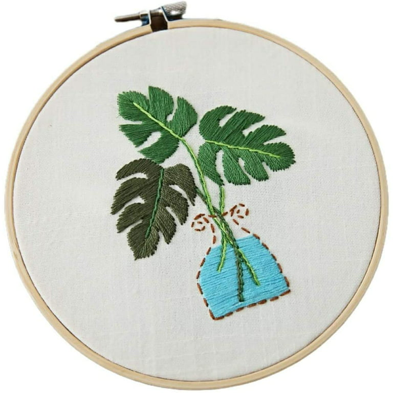 Maydear Stamped Embroidery Kit for Beginners with Pattern, Cross Stitch  Kits - Hibiscus