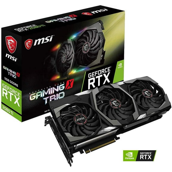 MSI GAMING GeForce RTX 2080 Ti GDRR6 352-bit HDMI/DP/USB Ray Tracing Turing Architecture Graphics Card (RTX 2080 TI GAMING X TRIO)