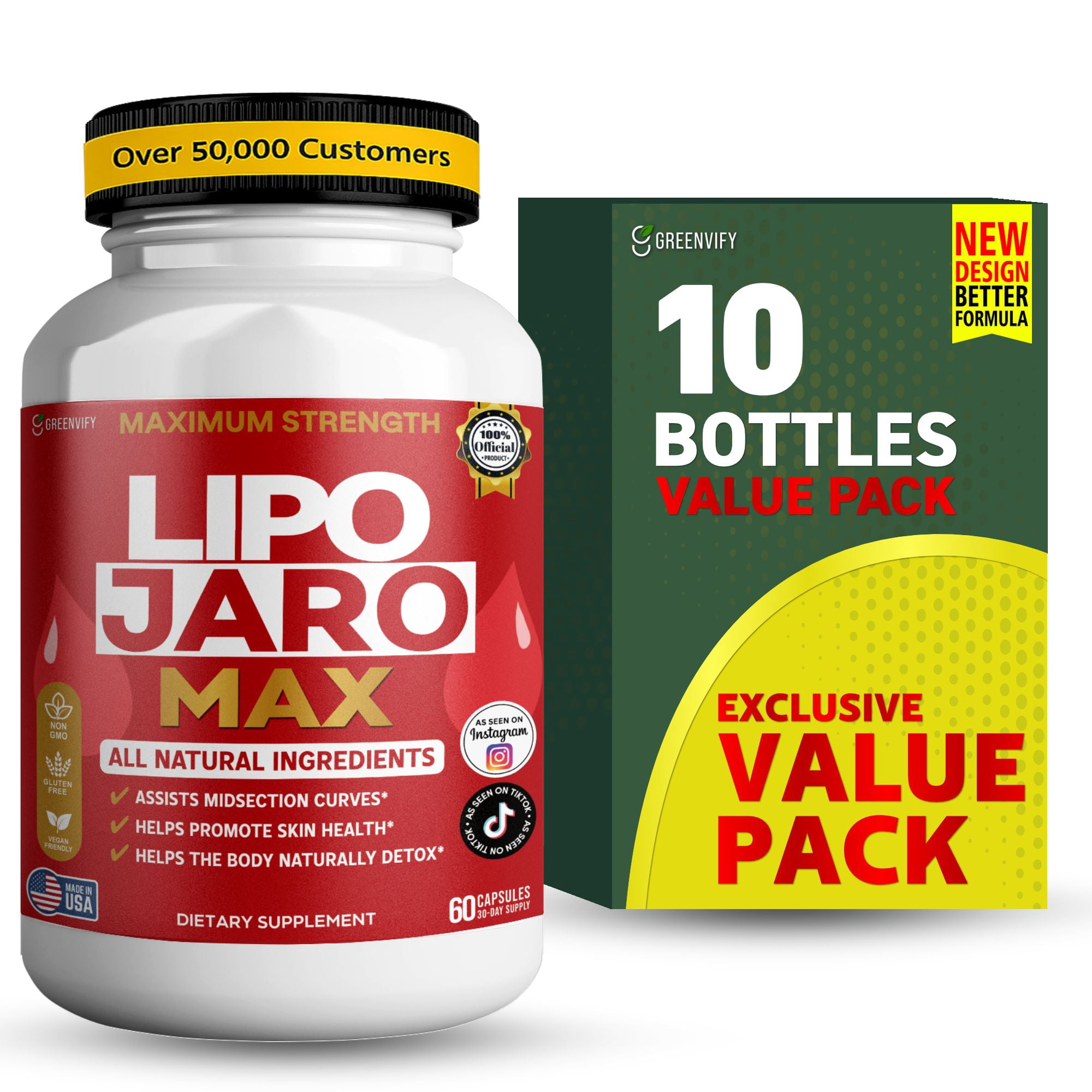 GreenVify Lipo Jaro Max Metabolism Support Supplement – Supports Energy & Daily Wellness